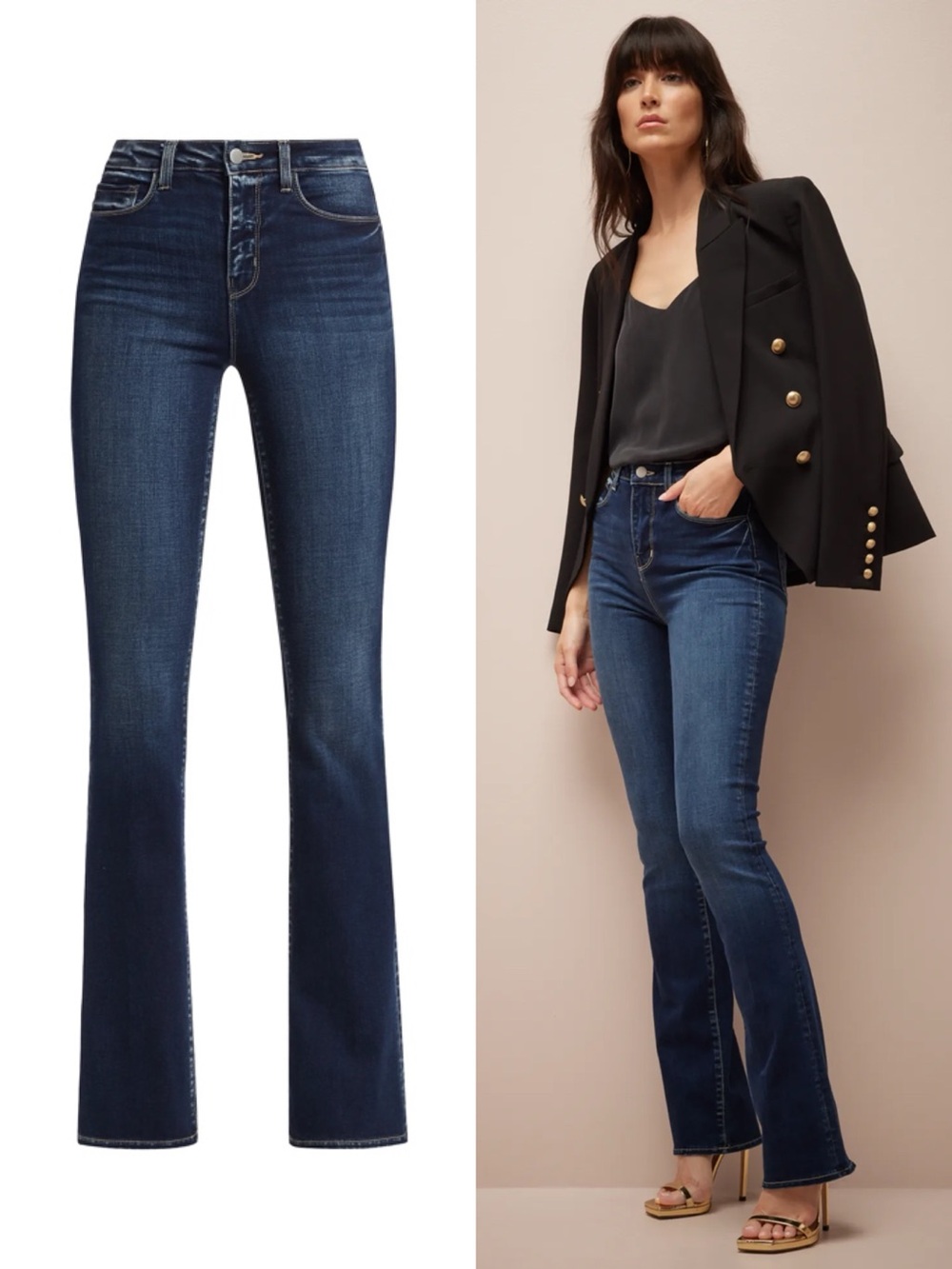 L’AGENCE • Selma Bootcut Jean high rise Columbia dark wash super stretch